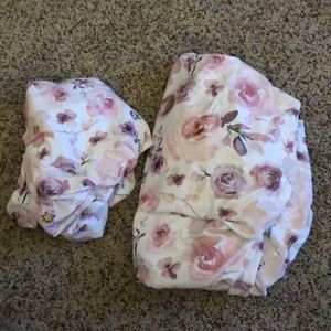 Caden Lane Rose Garden Changing Pad Cover and Crib Sheet Set